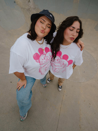 The Park Bears Oversized Tee in White