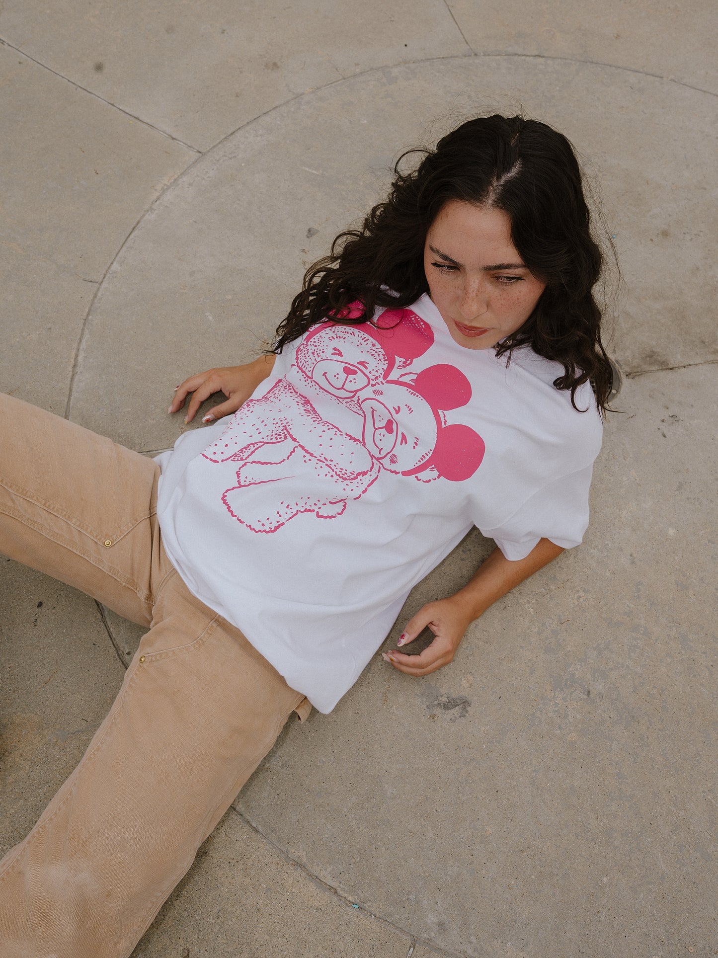 The Park Bears Oversized Tee in White