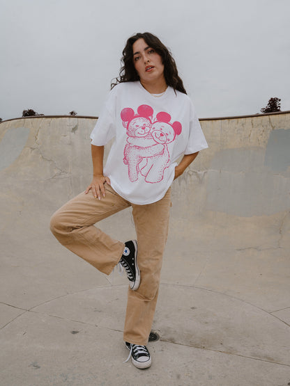 The Park Bears Oversized Tee in White