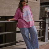 The Splash Oversized Tee in Pink