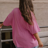 The Splash Oversized Tee in Pink