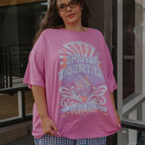 The Splash Oversized Tee in Pink