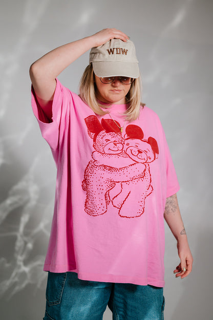 The Park Bears Oversized Tee in Pink