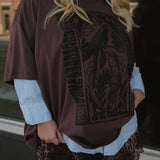 The Tiki Oversized Tee in Mocha