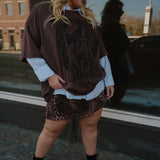The Tiki Oversized Tee in Mocha