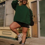 The Basic Oversized Crewneck in Emerald
