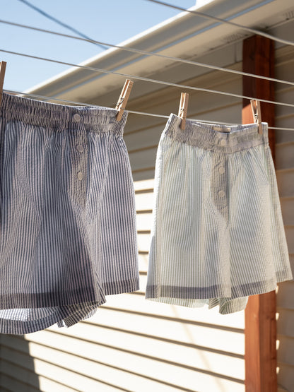 The Boxer Short in Green Stripe