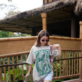 The Tiki Oversized Tee in Sage