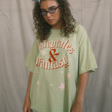 The Fairytales & Fantasy Oversized Tee in Lime