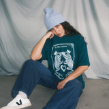 The Frog Princess Oversized Tee in Forest Green