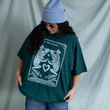 The Frog Princess Oversized Tee in Forest Green
