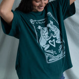 The Frog Princess Oversized Tee in Forest Green