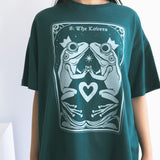The Frog Princess Oversized Tee in Forest Green