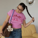 The Hundred Acre Wood Ruffle Trim Baby Tee in Pink