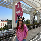 The Park Bears Oversized Tee in Pink