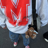 The M Mouse Oversized Crewneck in Heather Grey