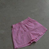 The Boxer Short in Pink Gingham