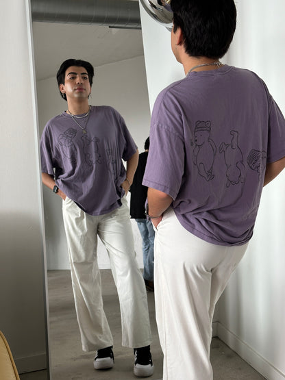 The Silly Ole Bear Oversized Tee in Purple Haze