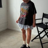 The Racers Oversized Tee in Vintage Black