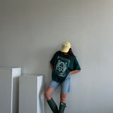 The Frog Princess Oversized Tee in Forest Green