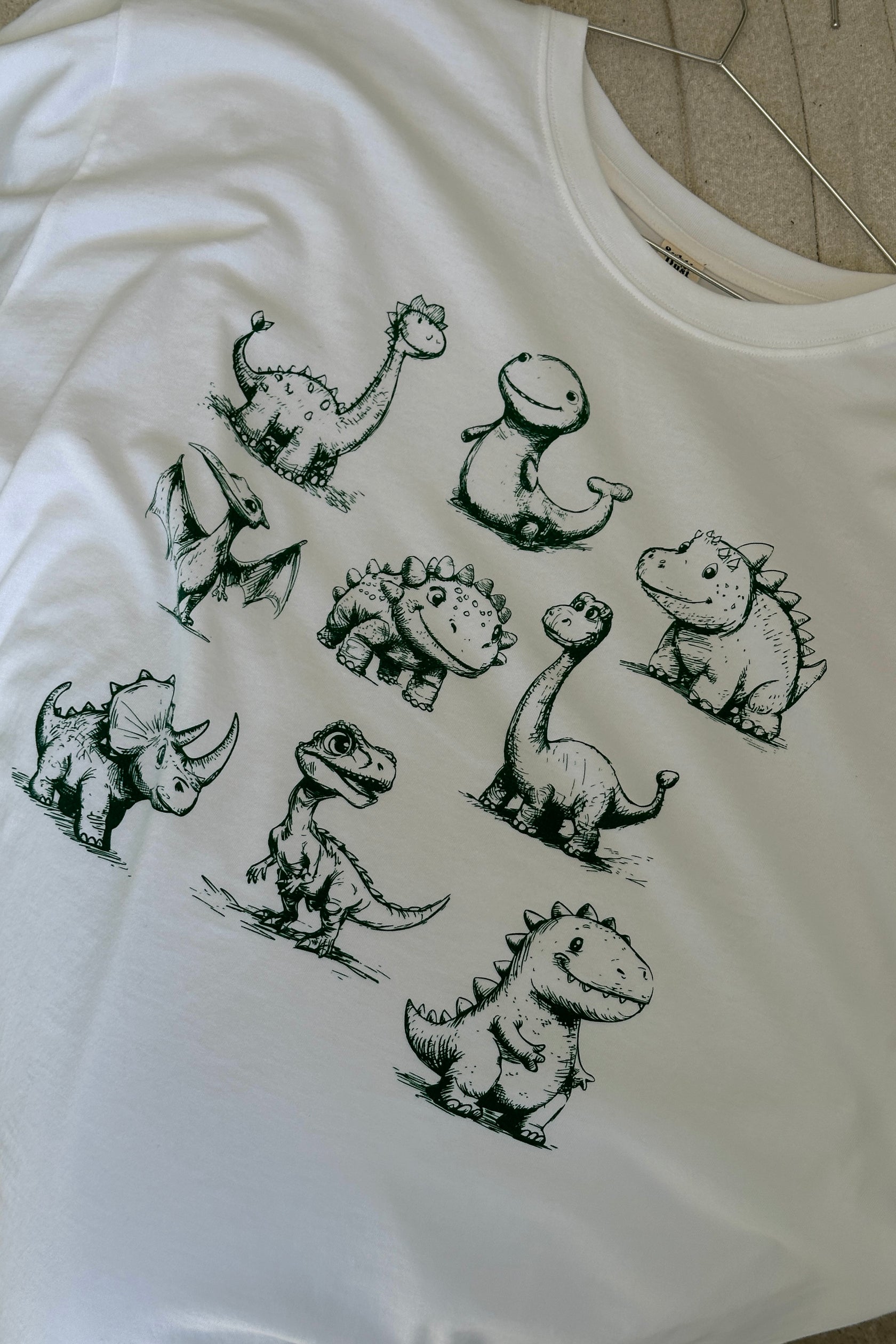 Mousee White Dinobeach Print T-Shirt