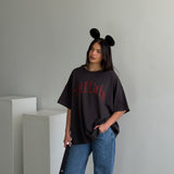 The Villain Oversized Tee in Vintage Black