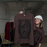 The Tiki Oversized Tee in Mocha