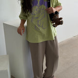 The Park Bears Oversized Tee in Lime