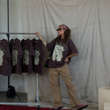 The Park Bears Oversized Tee in Mocha