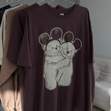 The Park Bears Oversized Tee in Mocha