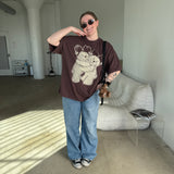The Park Bears Oversized Tee in Mocha
