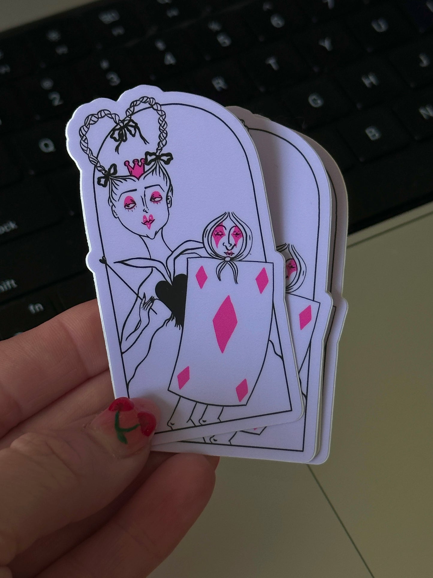 The Queen of Hearts Purple Sticker