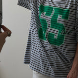 The 1955 Oversized Tee in Sky Stripe