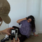 The Silly Ole Bear Oversized Tee in Purple Haze