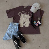 The Park Bears Oversized Tee in Mocha