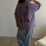 The Trick-or-Treat Bears Oversized Tee in Purple Haze