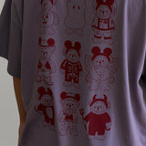 The Trick-or-Treat Bears Oversized Tee in Purple Haze