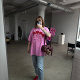 The Park Bears Oversized Tee in Pink
