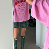 The Park Bears Oversized Tee in Pink