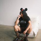 The Villain Baby Tee in Black