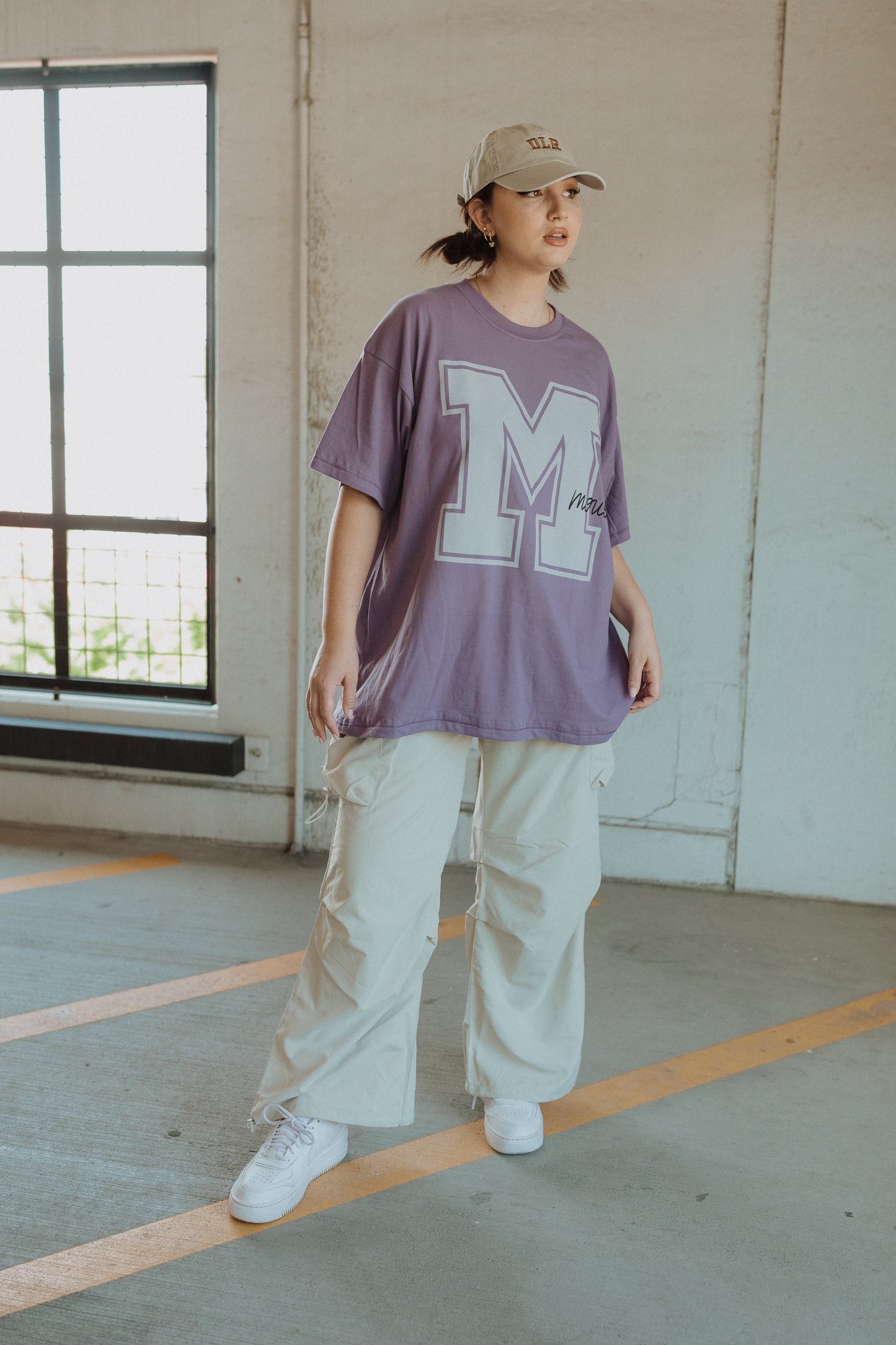The M Mouse Oversized Tee in Purple Haze
