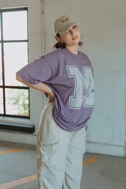 The M Mouse Oversized Tee in Purple Haze