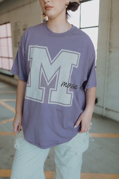 The M Mouse Oversized Tee in Purple Haze