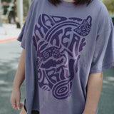 The Teacups Oversized Tee in Purple Haze