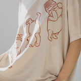 The Silly Ole Bear Oversized Tee in Sand