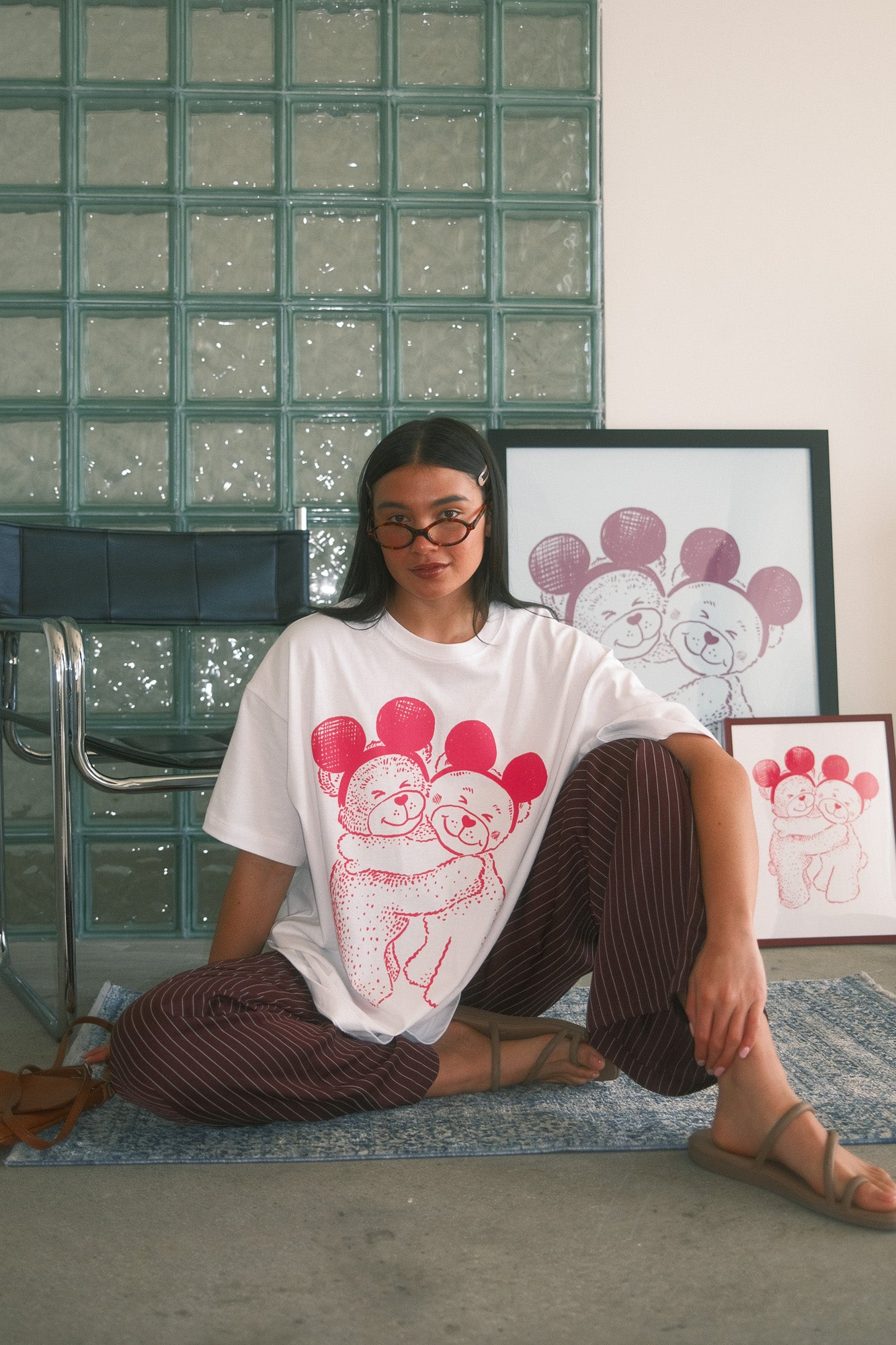 The Park Bears Oversized Tee in White