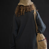 The She Was a Fairy Oversized Crewneck in Vintage Black