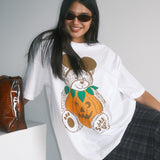The Pumpkin Bear Oversized Tee in White