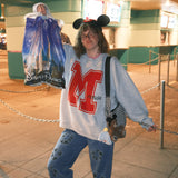 The M Mouse Oversized Crewneck in Heather Grey