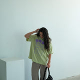 The Park Bears Oversized Tee in Lime